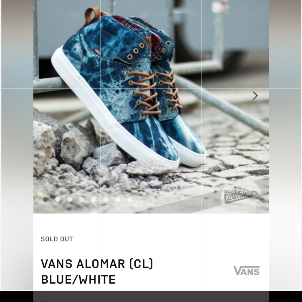 Vans alomar blue /white NWT size 12 men